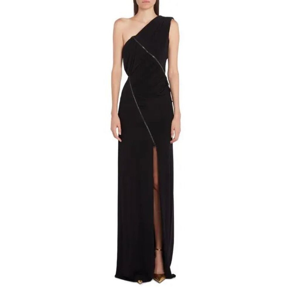 TOM FORD  Zip Detail One Shoulder Jersey Gown IT38/US 2 $4,480